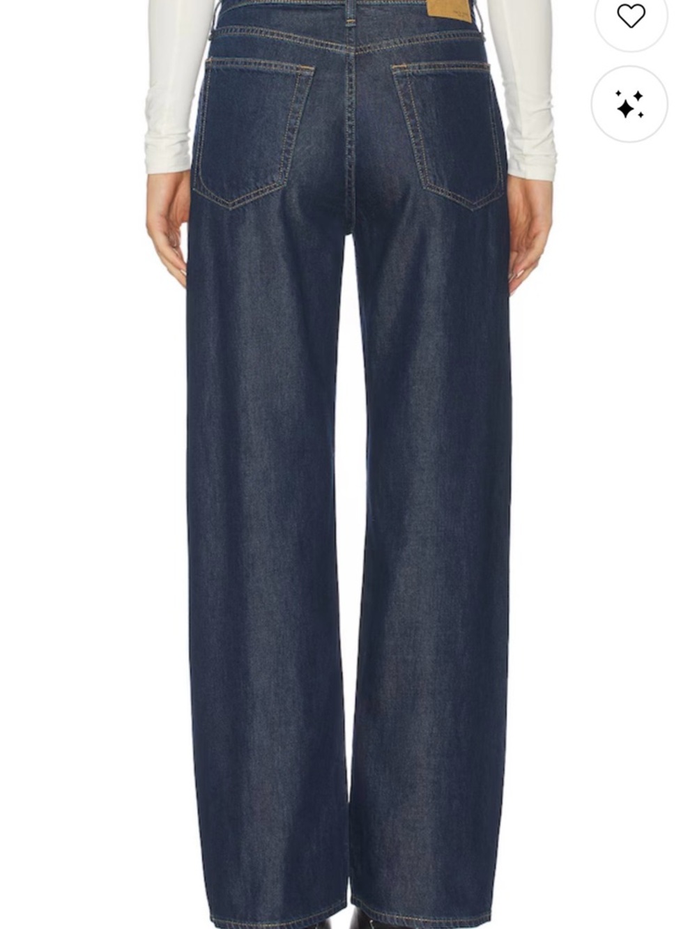 rag & bone Featherweight Logan Wide Leg denim 25 in Wellbrook, like-new, worn 1x - Picture 3 of 7